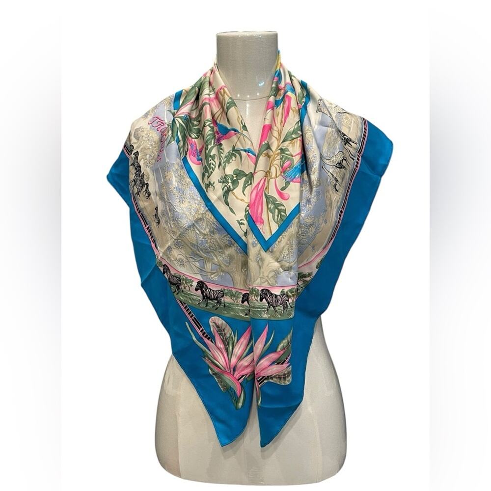Hermes Carre 90 Tropical Tagged Vintage Rare